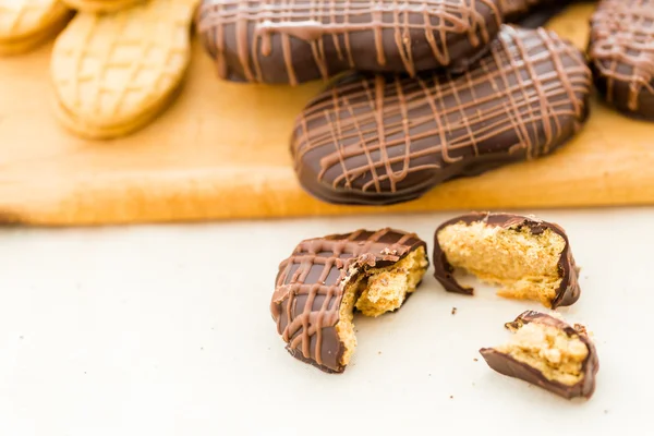 Chocolade overdekte nutter butters — Stockfoto
