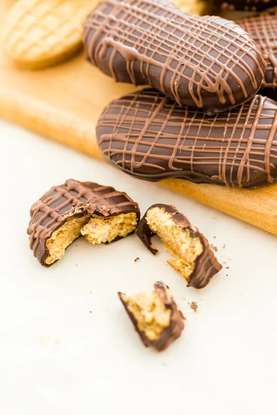 Chocolate coberto Nutter Butters — Fotografia de Stock