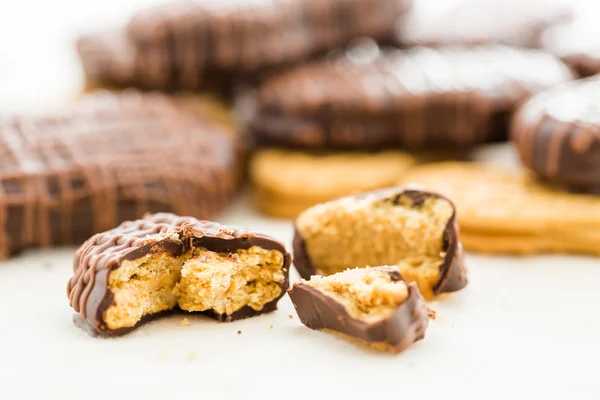 Chocolade overdekte nutter butters — Stockfoto