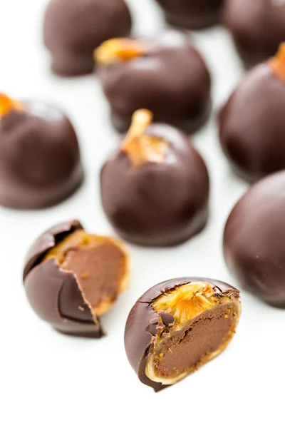 Chocolate figs — Stock Photo, Image