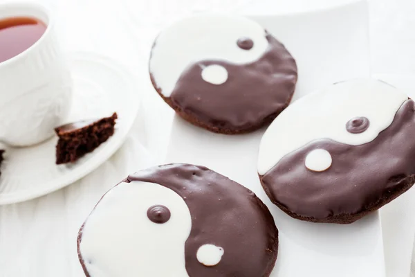 Yin i yang ciasteczka — Zdjęcie stockowe