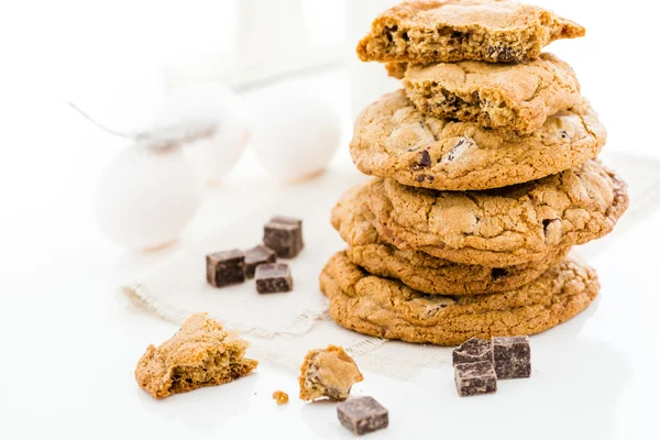 Choklad bit cookies — Stockfoto