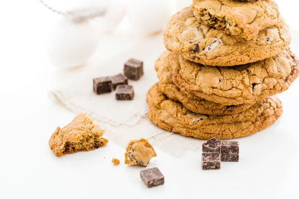 Choklad bit cookies — Stockfoto