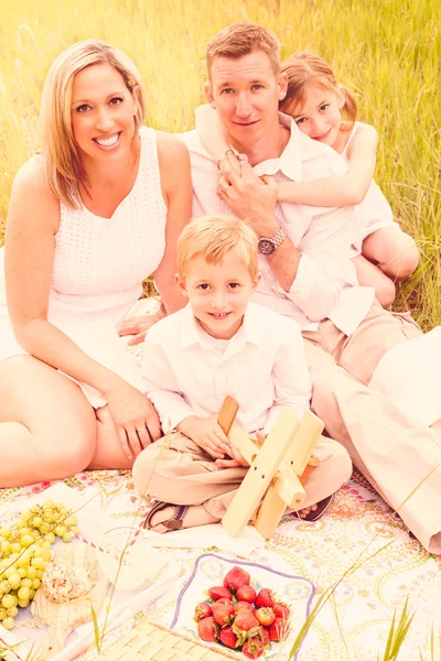 Familie op zomerpicknick — Stockfoto
