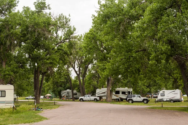 Wohnmobil-Camping — Stockfoto