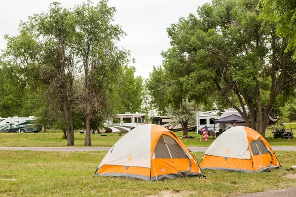 Tent camping — Stockfoto