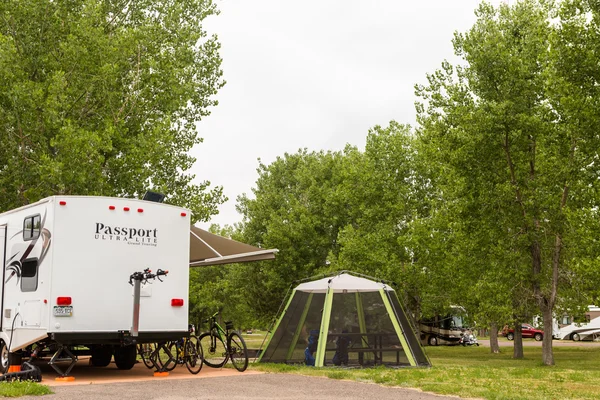 Campeggio camper — Foto Stock