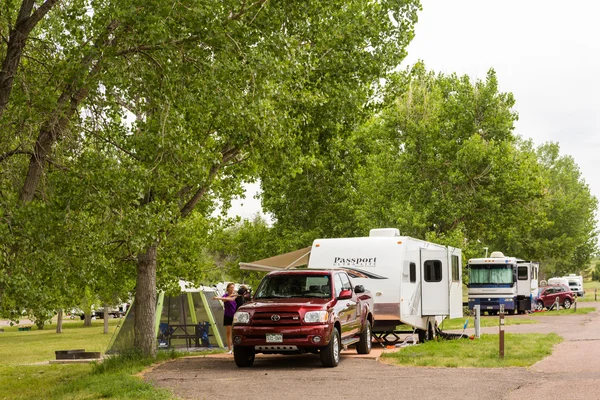 Campeggio camper — Foto Stock