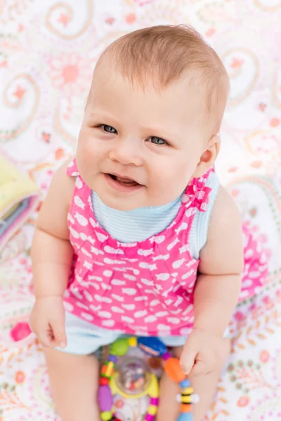 Battaniye bebek kız — Stok fotoğraf