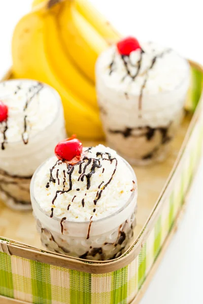 Kaltgetränk Banana Split — Stockfoto