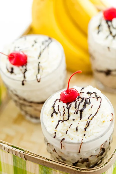 Kaltgetränk Banana Split — Stockfoto