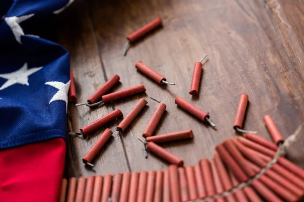 Roll of firecrackers — Stock Photo, Image