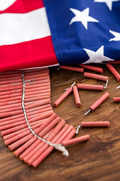 Roll of firecrackers — Stock Photo, Image