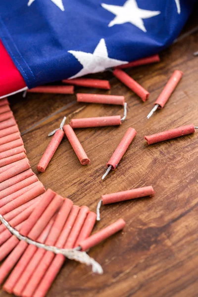 Roll of firecrackers — Stock Photo, Image