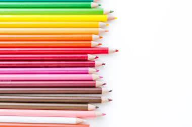 okul için renkli kalemler