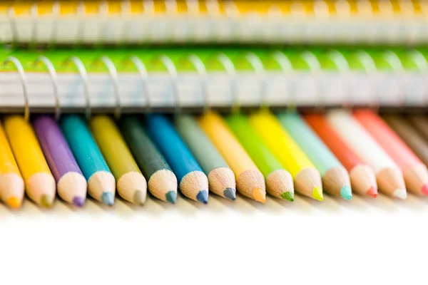학교 색깔 연필 — 스톡 사진