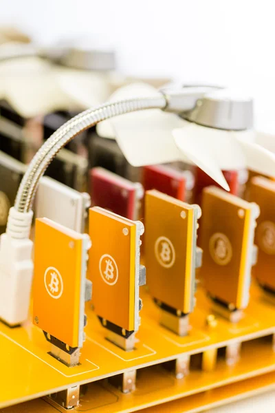 Bitcoin mining — стоковое фото