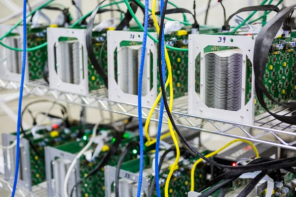 Minería bitcoin — Foto de Stock