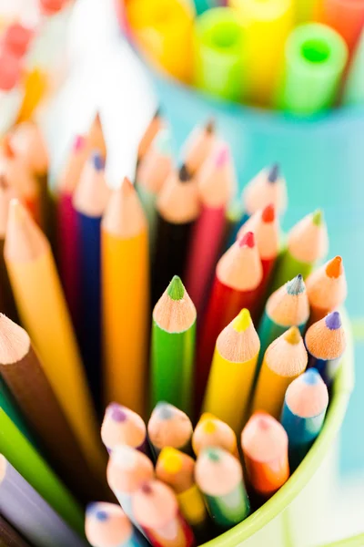 School supplies - pencils and markers — Stock Photo, Image