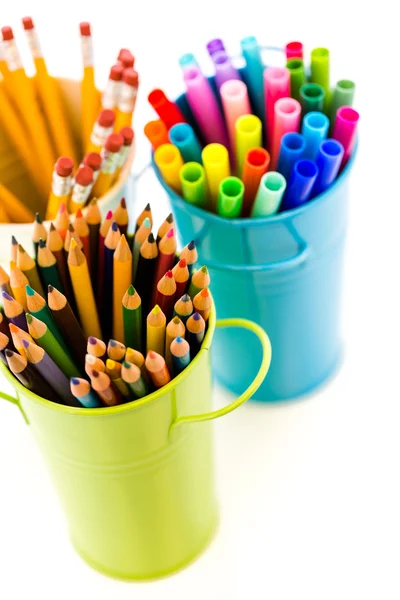 School supplies - pencils and markers — Stock Photo, Image