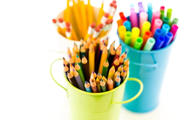 School supplies - pencils and markers — Stock Photo, Image