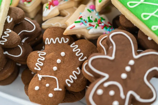 Perník Cukr Vánoční Cukroví Královskou Polevou — Stock fotografie