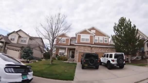 Denver Colorado Usa Januar 2020 Fahren Auf Typischen Asphaltierten Straßen — Stockvideo