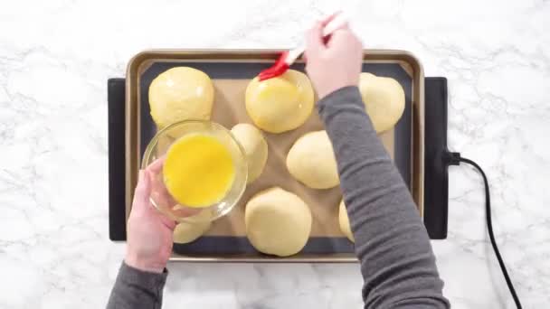 Hacer Bollos Brioche Caseros — Vídeo de stock