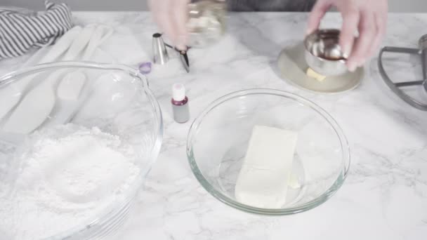 유니콘 쿠키를 머랭에 음식의 — 비디오