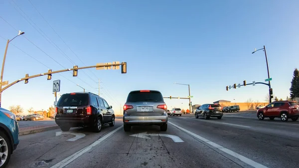 Denver Colorado États Unis Janvier 2020 Conduire Sur Des Routes — Photo