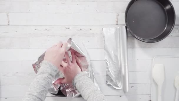 Mixing Ingredients Cooking Pot Make Simple Chocolate Fudge — Stock Video