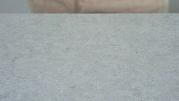 Змішування Інгредієнтів Скляній Мисці Приготування Гарбузових Млинців — стокове відео