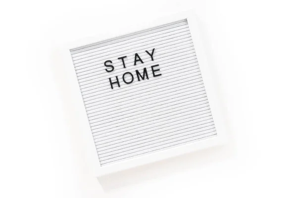Stay Home Sign Message Board — Stock Photo, Image
