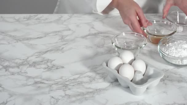 Hacer Galletas Merengue Unicornio Cocina — Vídeos de Stock