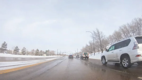 Denver Colorado Abd Şubat 2020 Amerika Nın Banliyölerinde Tipik Asfalt — Stok fotoğraf