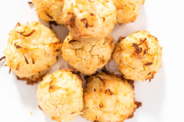 Homemade Coconut Cookies Coconut Flakes — Stock Photo, Image