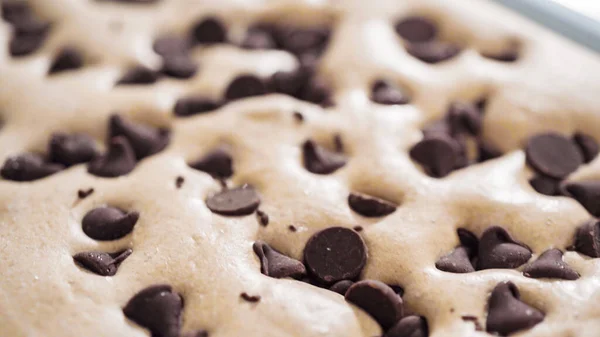 Homemade Chocolate Ice Cream Baking Pan — Stock Photo, Image