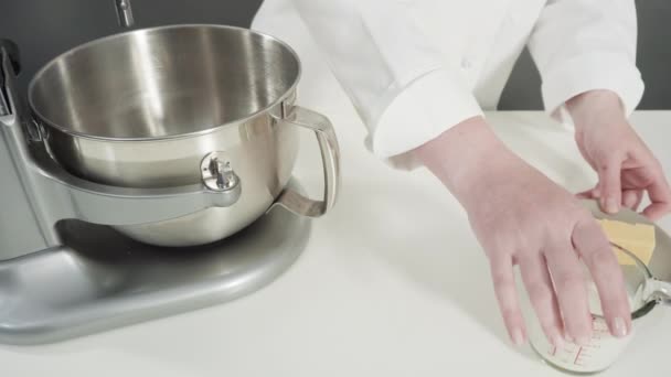 Baking Homemade Dinner Rolls Sourdough Starter — Stock Video
