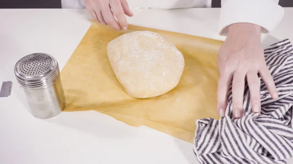 Випічка Домашнього Хліба Пшениці Кислого Тіста Чавунній Печі — стокове фото