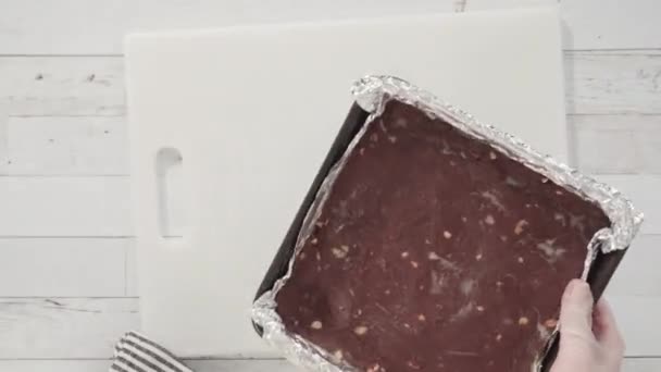 Homemade Candy Cane Fudge — Stock Video