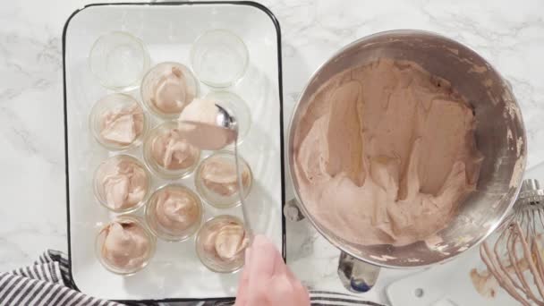 Yapımı Çikolatalı Dondurma Yapıyorum — Stok video