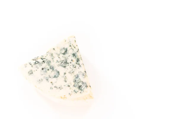 Большой Кусок Голубого Сыра Белом Фоне — стоковое фото