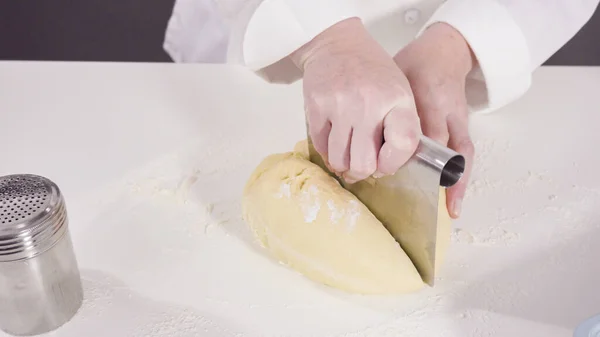 Cuisson Petits Pains Maison Avec Entrée Levain — Photo