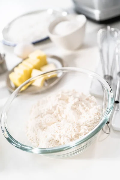 Zutat Zum Backen Von Kokosplätzchen Auf Der Küchentheke — Stockfoto