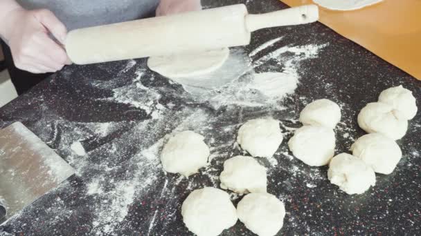 Sauerteig Baguette Brot Wohnküche Backen — Stockvideo