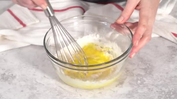 Beyaz Bir Yemek Tabağında Ispanak Jambonlu Omlet Yapıyorum — Stok video