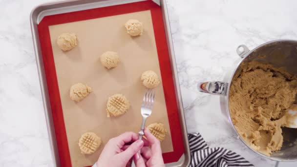 Making Peanut Butter Cookies — Video Stock