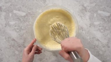 process of making coconut banana pancakes 