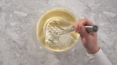process of making coconut banana pancakes 