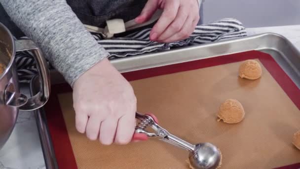 Making Peanut Butter Cookies — Vídeos de Stock